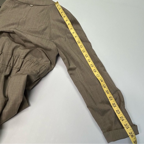 St John Womens 2 Piece Set Jacket Size S Pant Sz 8 Stretchy Wool Taupe Luxe - Picture 10 of 16